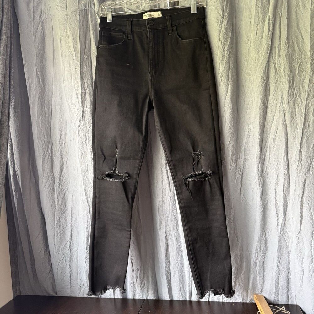 Abercrombie & Fitch “The Super Skinny Ankle High Rise”Black Jeans Womens 27/4 R